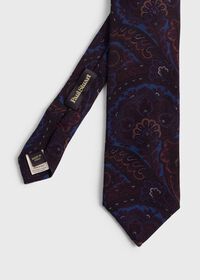 Paul Stuart Printed Wool Paisley Tie, thumbnail 1