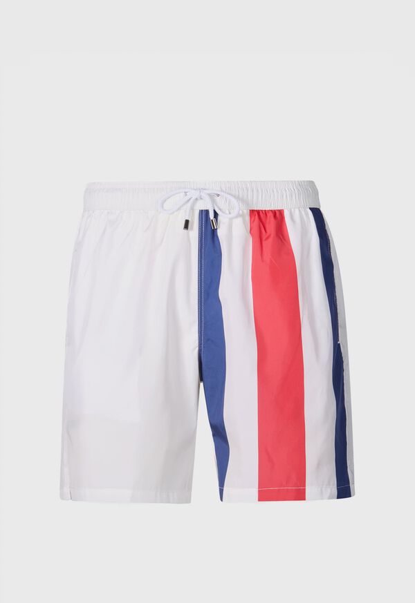 Paul Stuart Printed Flag Swim Shorts, image 1