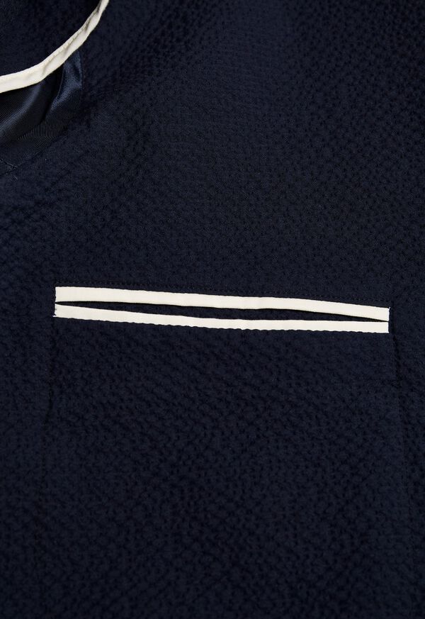 Paul Stuart Navy Tonal Seersucker Soft Jacket, image 3