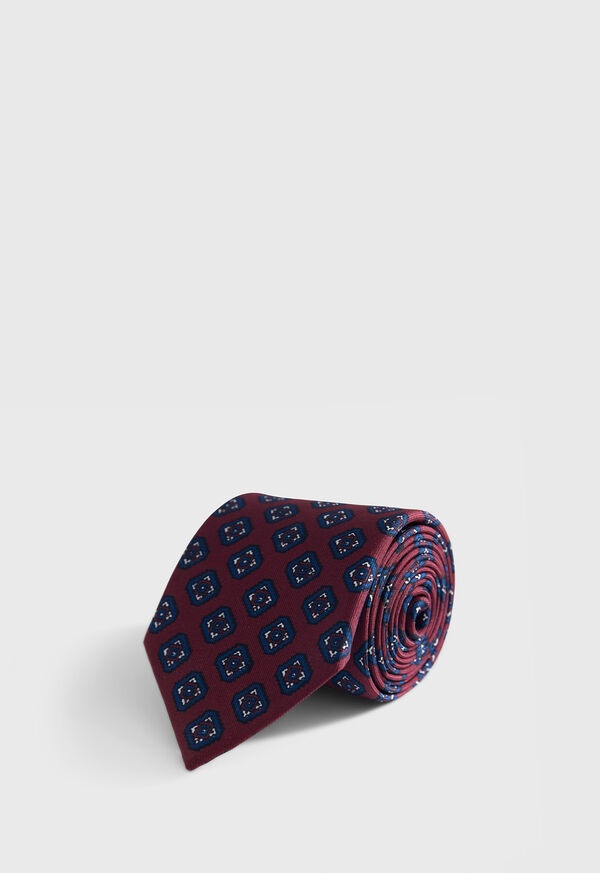 Paul Stuart Silk Medallion Print Tie, image 1