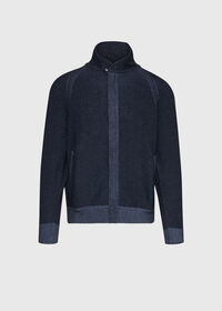 Paul Stuart Cotton Full Zip Ribbed Cardigan, thumbnail 1
