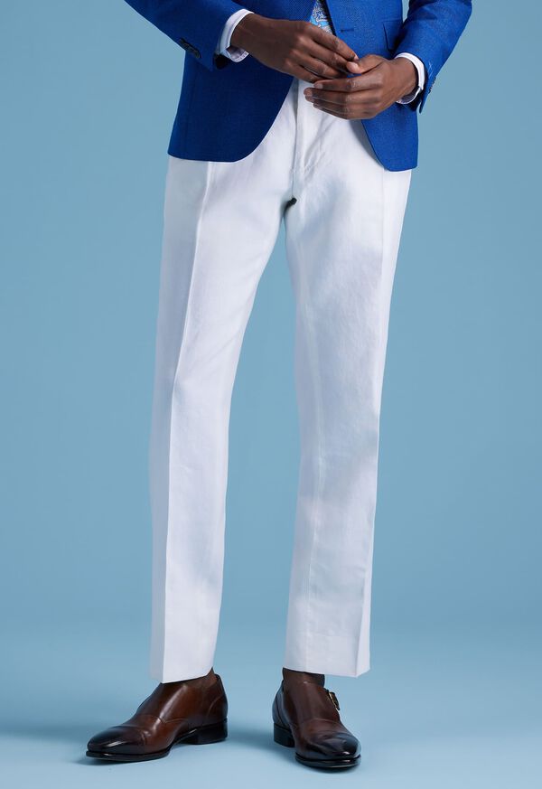 Paul Stuart Linen Washed Pleated Front Trouser, image 2