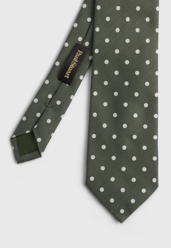 Paul Stuart Cotton and Silk Printed Dot Tie, image 1