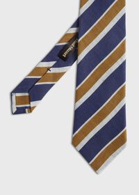 Paul Stuart Printed Linen Three Color Stripe, thumbnail 1