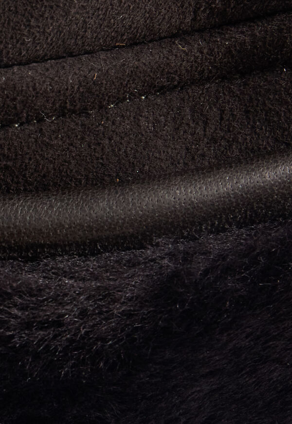 Paul Stuart Round Shearling Hat with Snaps, image 3