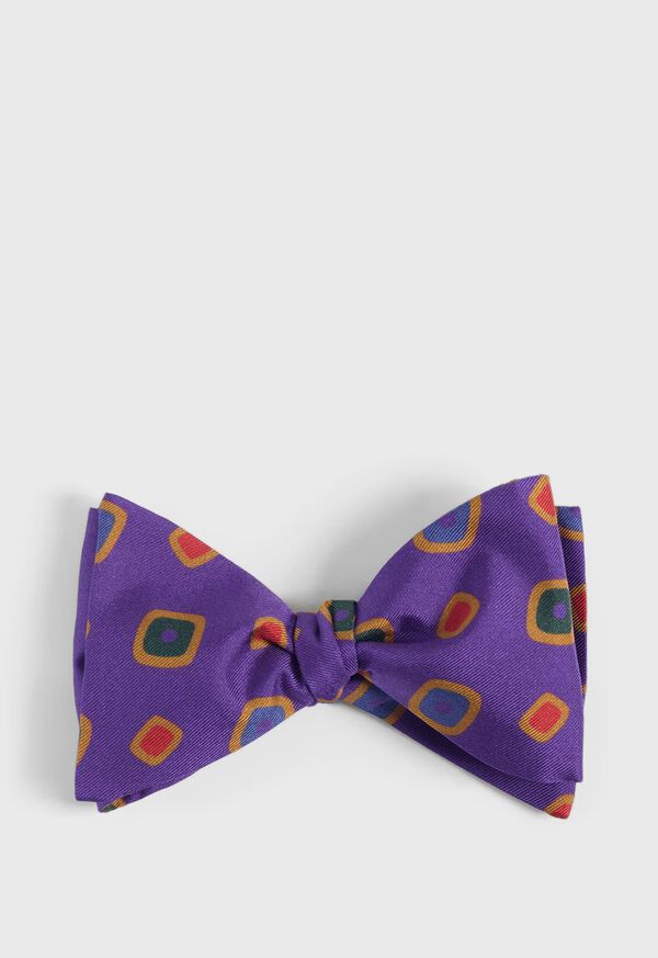 Paul Stuart Printed Silk Tossed Square Bow Tie, image 1