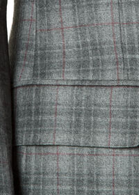 Paul Stuart Grey and Burgundy Plaid Super 130s Jacket, thumbnail 3