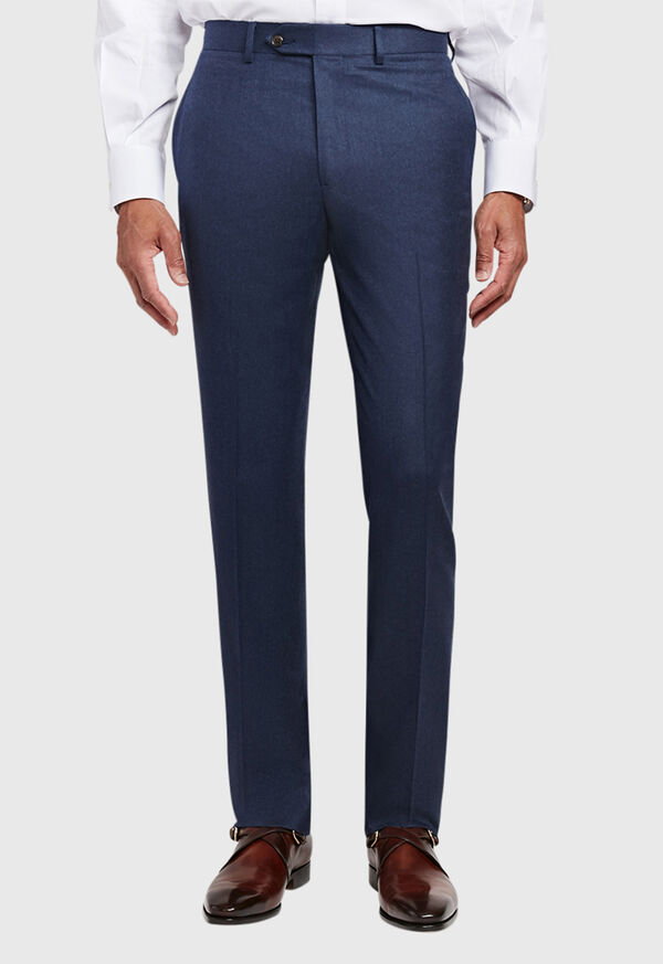 Paul Stuart Flannel Wool Blend Blue Trouser, image 1