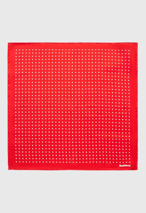 Paul Stuart Printed Silk Dot Pocket Square, image 1