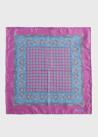 Paul Stuart Silk Twill Medallion Pocket Square, thumbnail 2