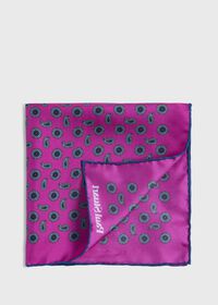 Paul Stuart Printed Silk Tossed Medallion Pocket Square, thumbnail 1