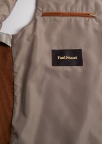 Paul Stuart Linen Windowpane Vest with suede trim, thumbnail 3