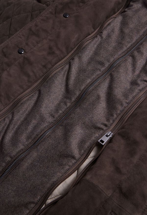 Paul Stuart Quilted Waterproof Suede Jacket, image 4