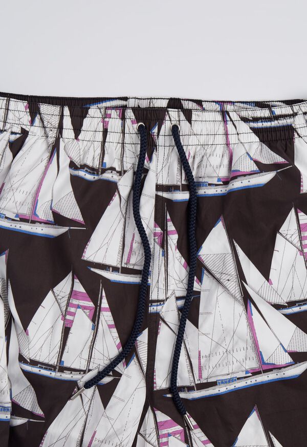 Paul Stuart Printed Sail Boat Swim Trunks, image 3
