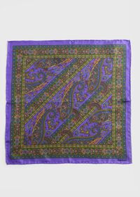 Paul Stuart Silk Paisley Pocket Square, thumbnail 2