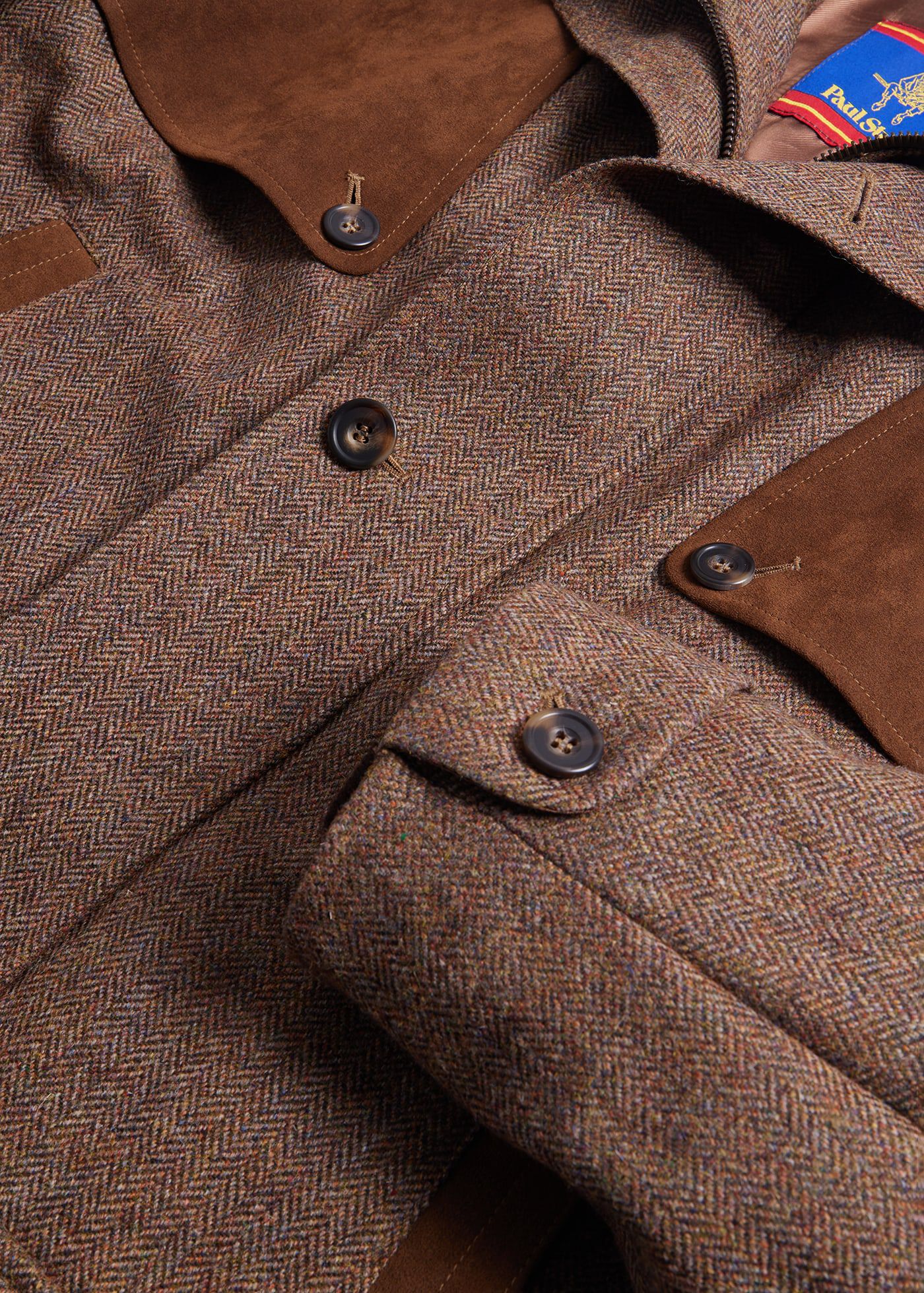 Tweed Hunting Jacket with Suede Trim