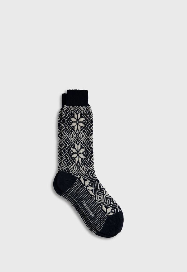 Paul Stuart Wool Blend Snowflake Sock, image 1