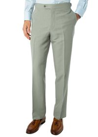 Paul Stuart Grey Silk & Linen Plain Front Trouser, thumbnail 1