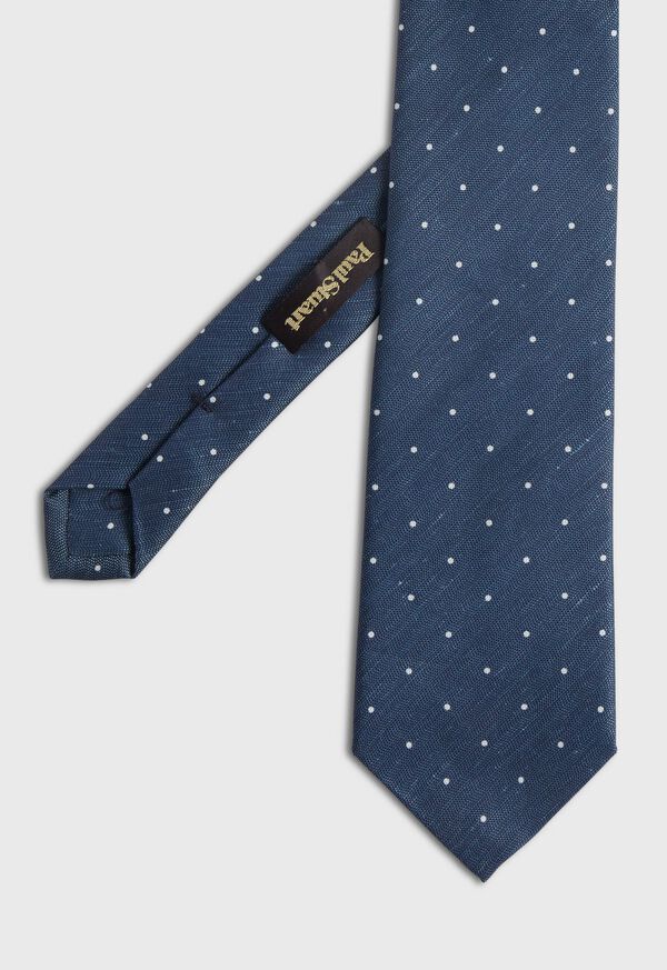 Paul Stuart Printed Silk & Linen Dot Tie, image 1