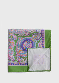 Paul Stuart Silk Twill Paisley Pocket Square, thumbnail 1