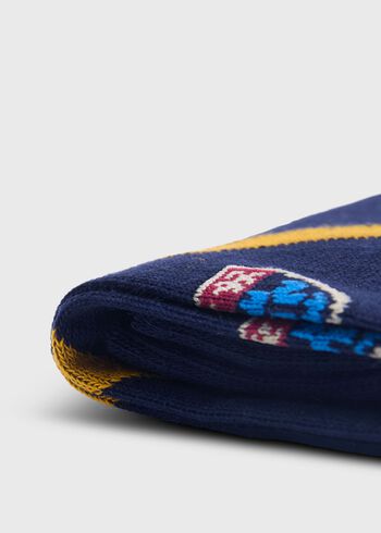 Paul Stuart Cotton Crest Motif Sock