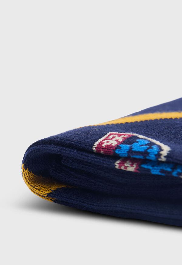 Paul Stuart Cotton Crest Motif Sock, image 2