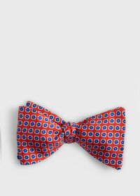 Paul Stuart Printed Silk Small Medallion Bow Tie, thumbnail 1