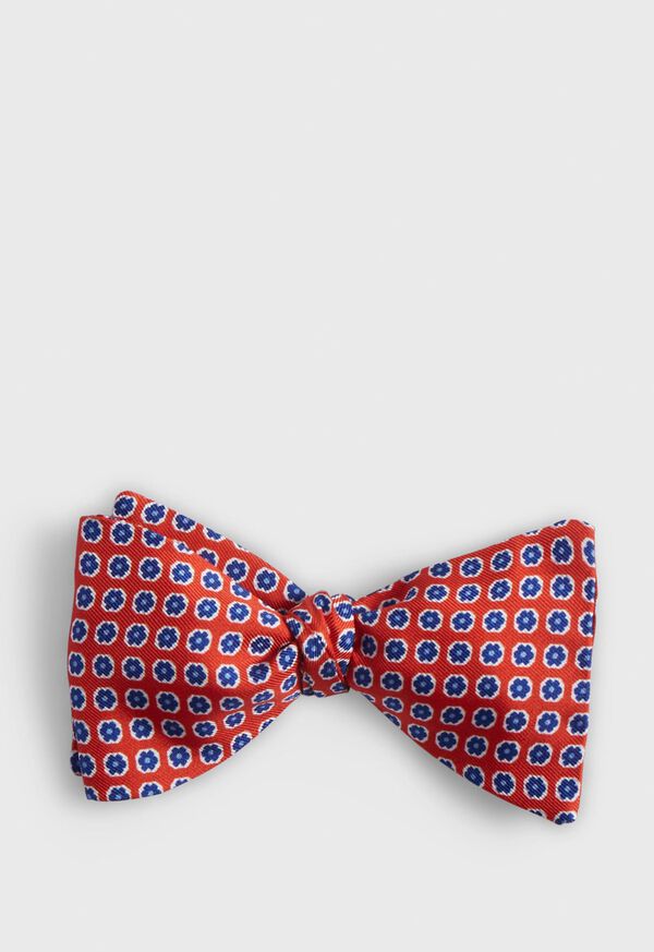 Paul Stuart Printed Silk Small Medallion Bow Tie, image 1