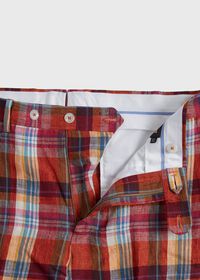 Paul Stuart Linen Plaid Plain Front Dress Trouser, thumbnail 2