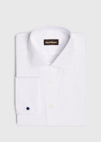 Paul Stuart Broadcloth Cotton Dress Shirt with French Cuff