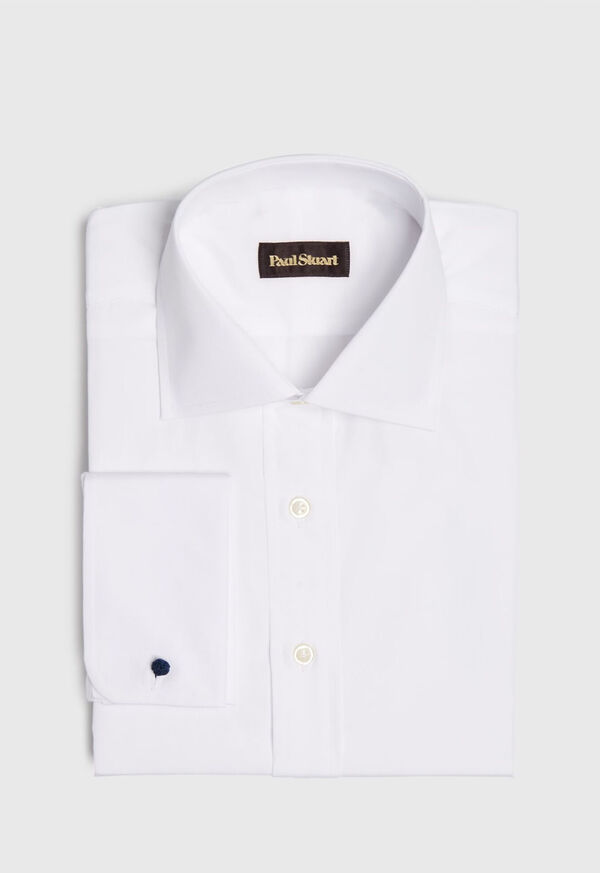 Paul Stuart Broadcloth Cotton Dress Shirt with French Cuff, image 1