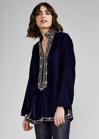 Paul Stuart Diamond Velvet Tunic, thumbnail 5