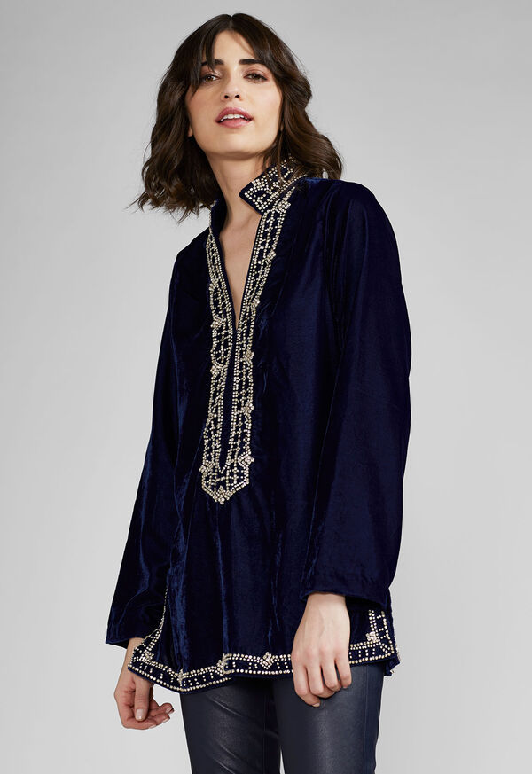 Paul Stuart Diamond Velvet Tunic, image 5