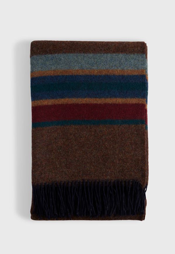 Paul Stuart Striped Wool Blanket, image 2