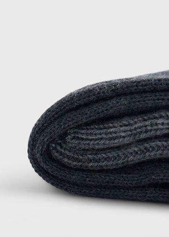 Paul Stuart Wool Ribbed Sock with Contrast Trim