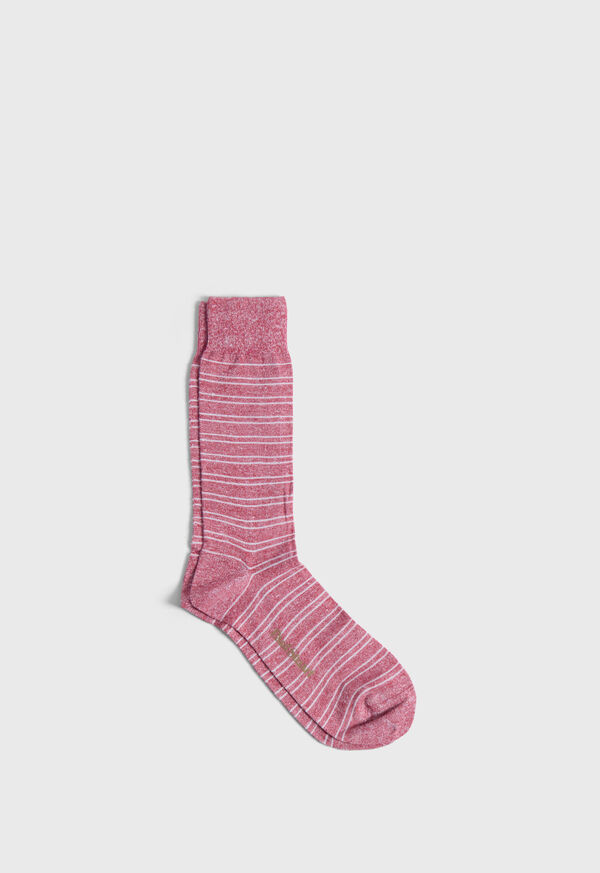 Paul Stuart Linen & Cotton Double Stripe Sock, image 1