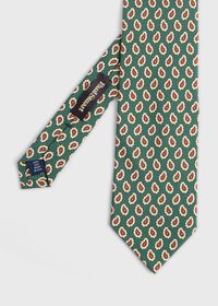 Paul Stuart Printed Madder Silk Tossed Pine Tie, thumbnail 1