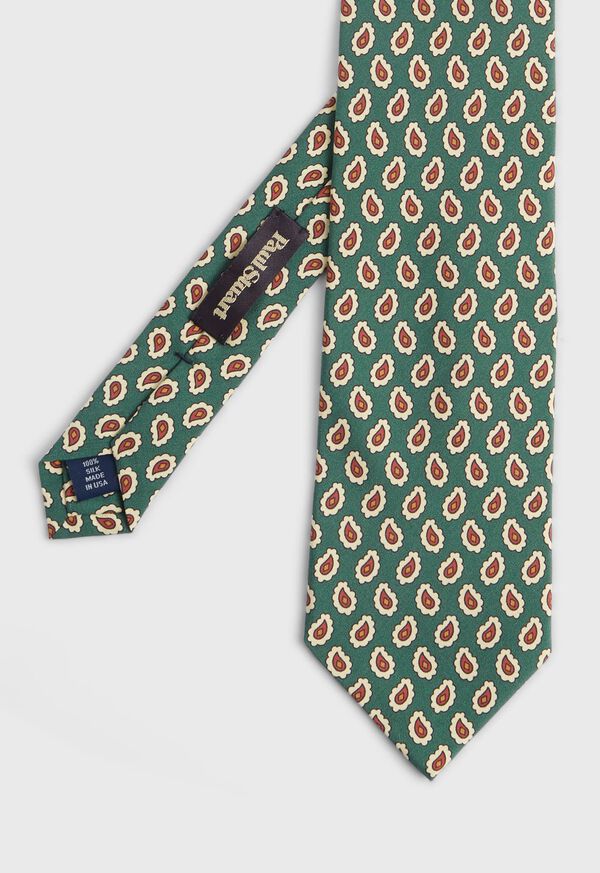 Paul Stuart Printed Madder Silk Tossed Pine Tie, image 1