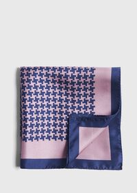 Paul Stuart Two Color Houndstooth Pocket Square, thumbnail 1