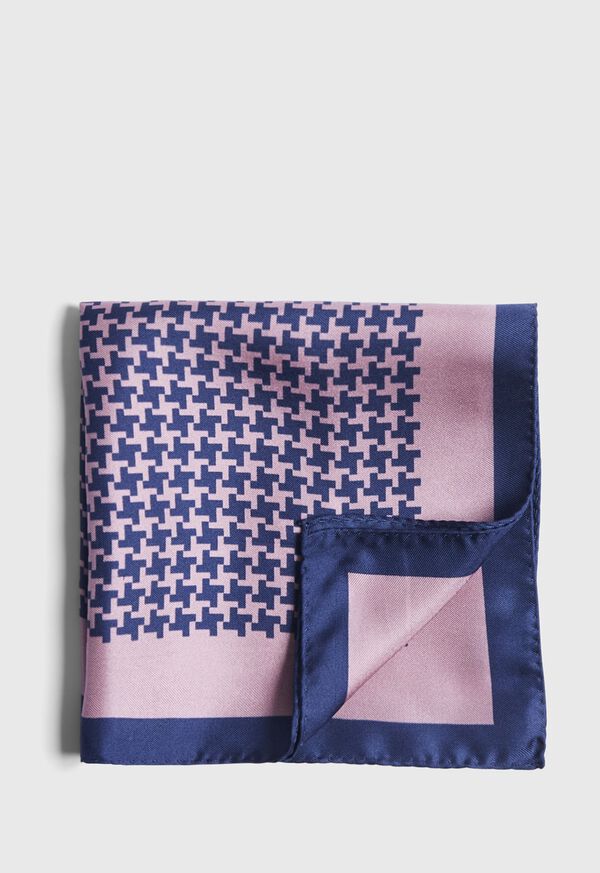 Paul Stuart Two Color Houndstooth Pocket Square, image 1
