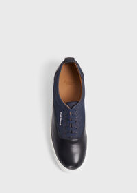 Paul Stuart Star Leather and Denim Sneaker, thumbnail 4