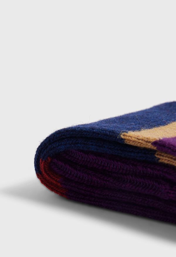 Paul Stuart Wool Colorblock Boot Sock, image 2