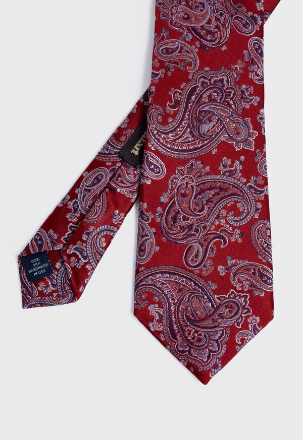 Paul Stuart Satin Paisley Tie, image 1