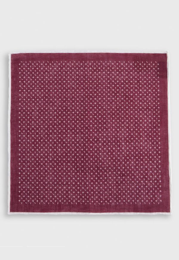 Paul Stuart Linen Micro Floral Print Pocket Square, image 2