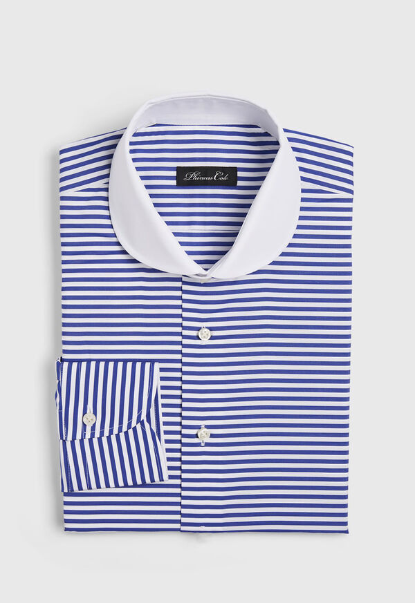 Paul Stuart Blue Horizontal Stripe Dress Shirt, image 1