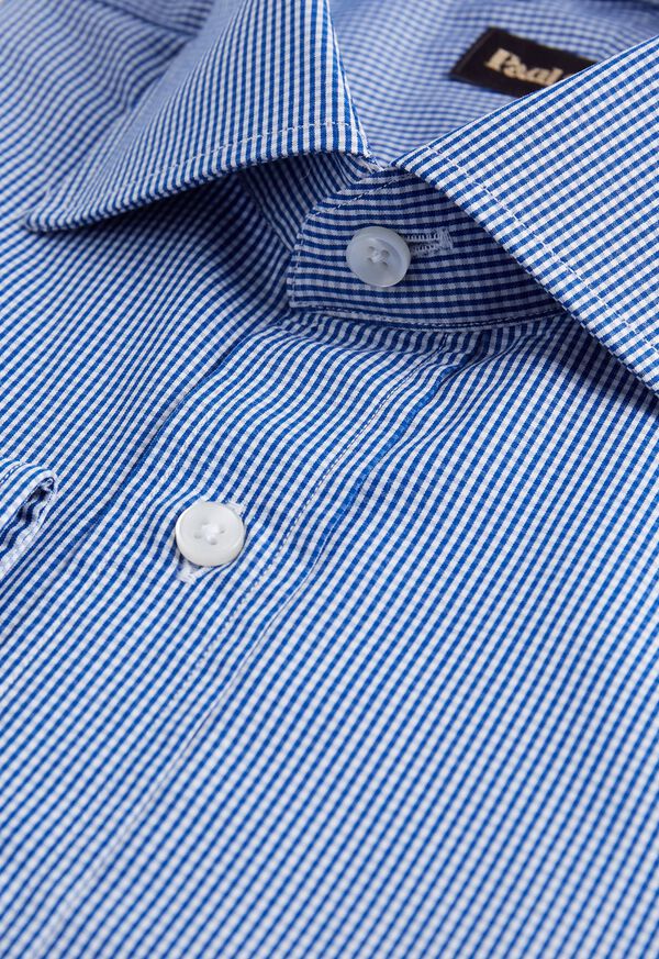 Paul Stuart Navy Micro Gingham Check Dress Shirt, image 2