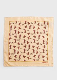 Paul Stuart Silk Hunting Scene Pocket Square, thumbnail 3
