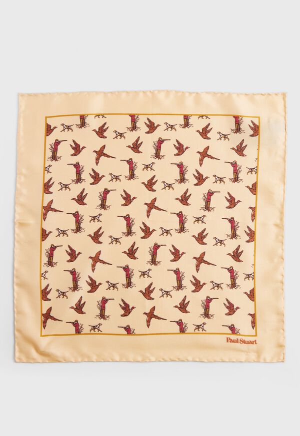 Paul Stuart Silk Hunting Scene Pocket Square, image 3