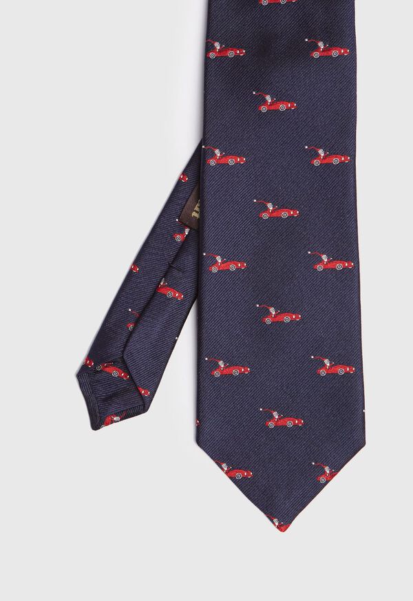 Paul Stuart Navy Santa Holiday Tie, image 1