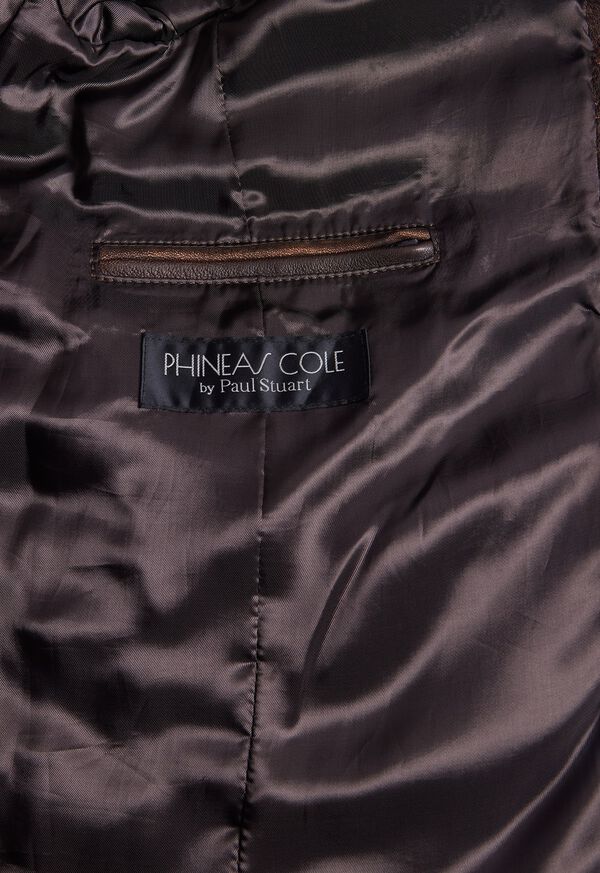 Paul Stuart Distressed Leather Zip Up Jacket, image 5